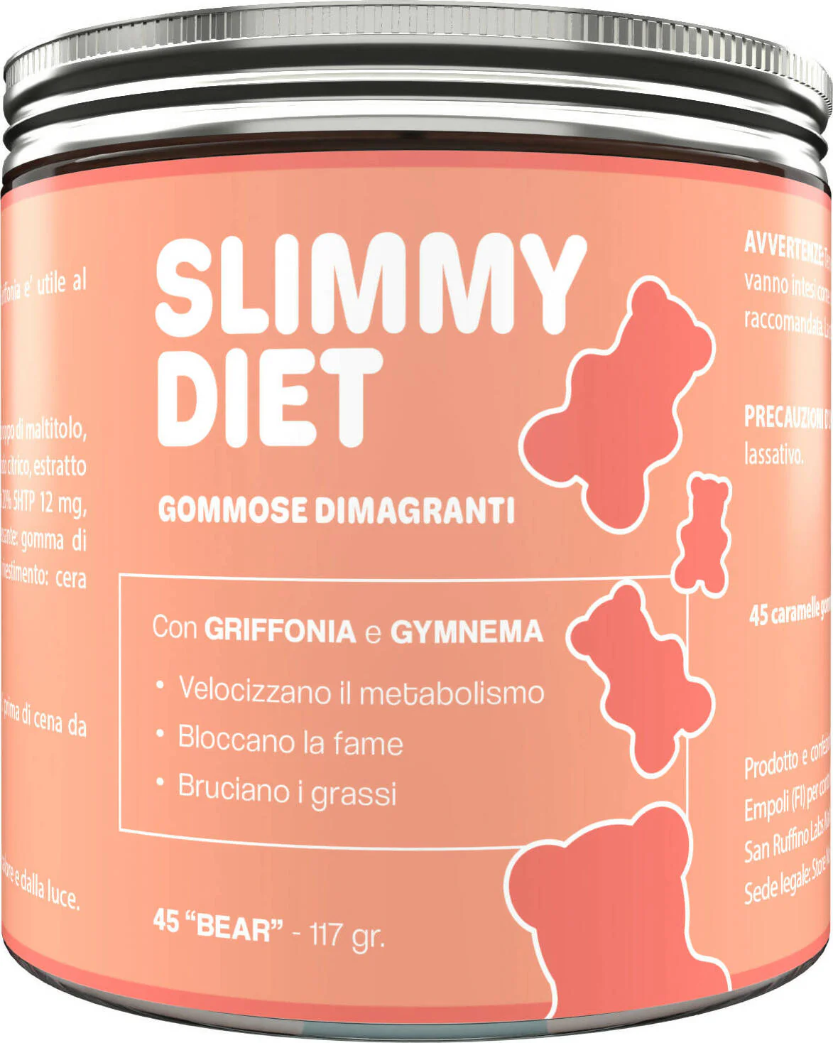 Aloha Slimmy Diet Caramelle Gommose Dimagranti Brucia Grassi Potenti Integratore Alimentare 90pz