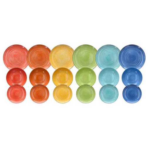 Madison Kaleido Servizio Piatti In Porcellana - Set 18 Pz