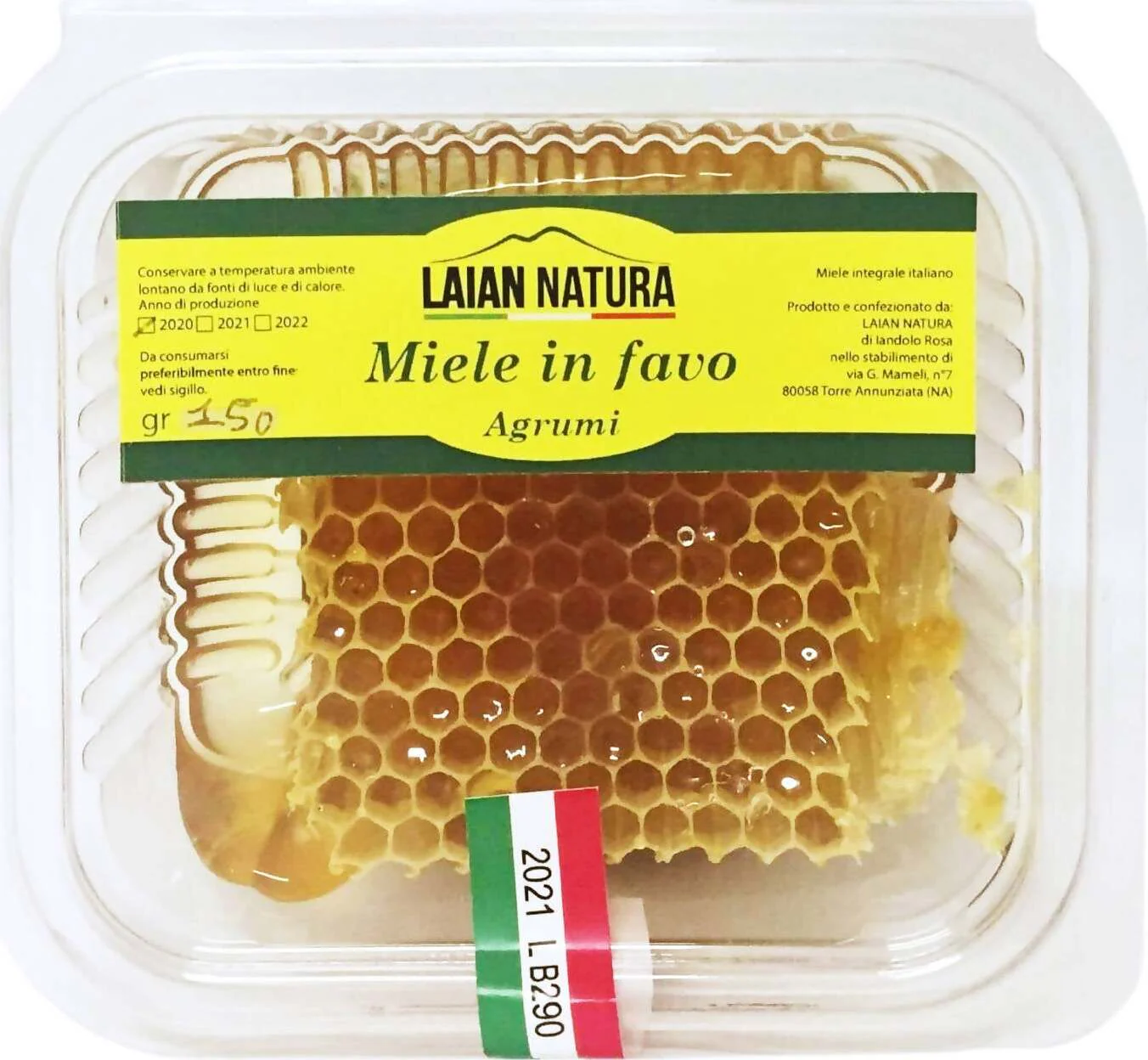 Miele In Favo Miele Italiano Puro Grezzo Al Naturale Miele In Favo Con Polline Propoli E Pappa Reale 200 Gr