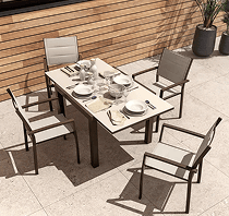 tavolo da giardino allungabile 6 persone LYRA