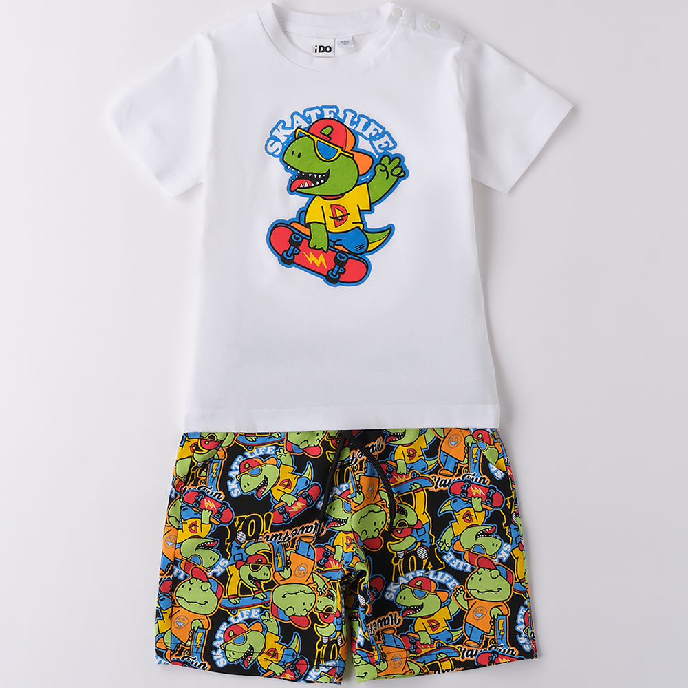 Image of COMPLETO T-SHIRT E BERMUDA 4B449 BAMBINO IDO