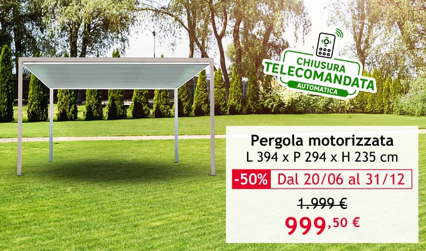 pergola motorizzata GLICINE in alluminio