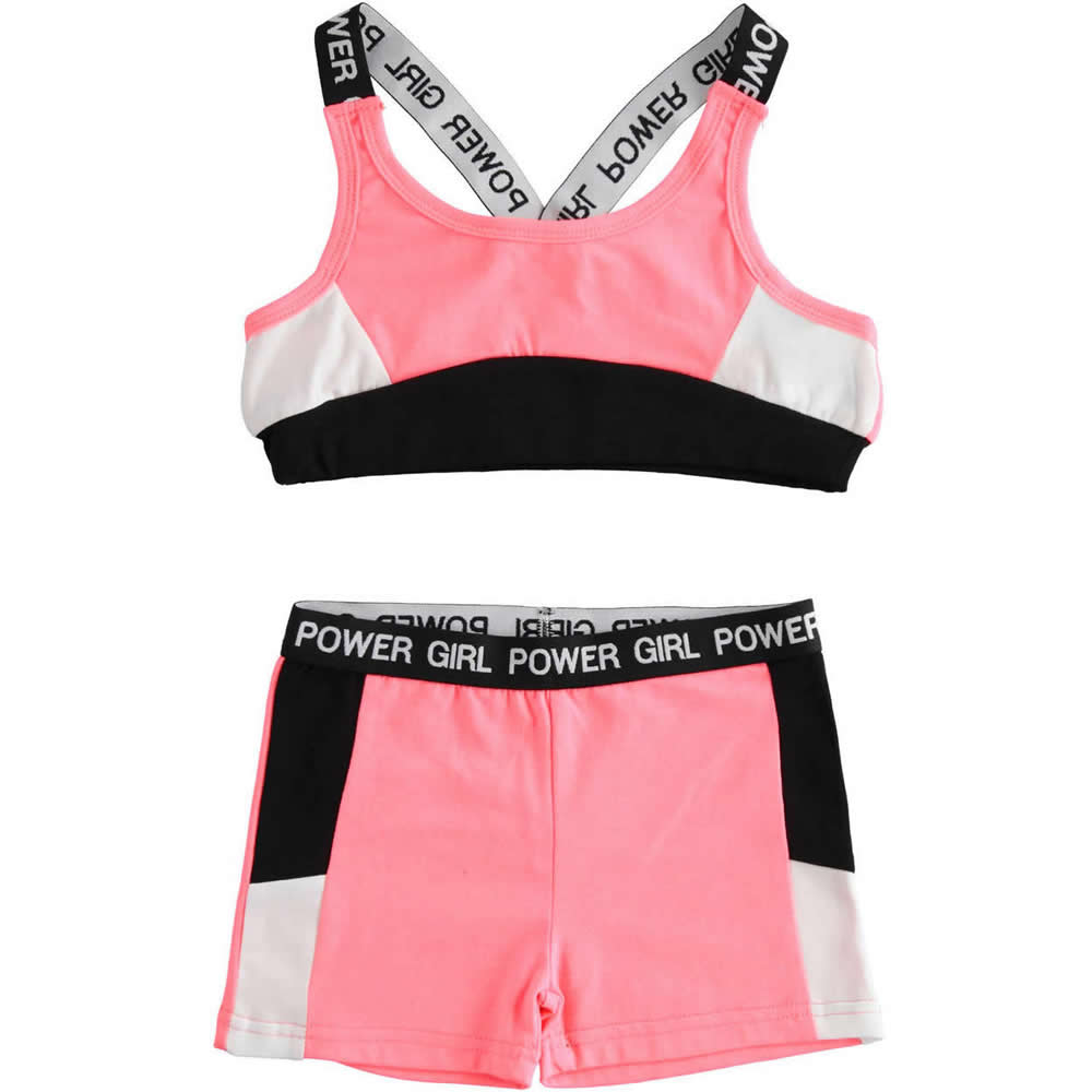 Image of COMPLETO SPORTIVO TOP E SHORT 4.2733 BAMBINA IDO