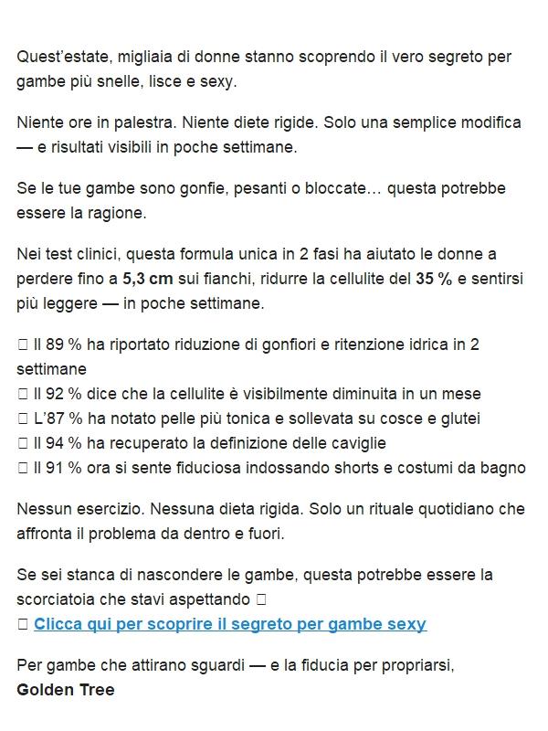 Segreto per un corpo estivo: 2 passi per gambe più lisce e leggere