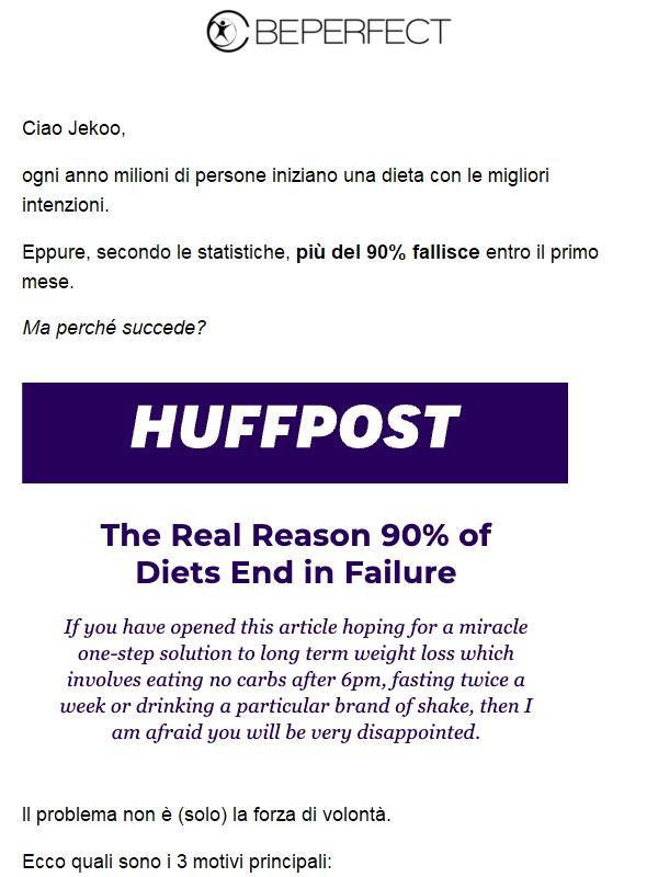 Perché il 90% delle diete fallisce?