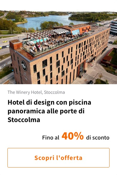 Hotel di design con piscina panoramica alle porte di Stoccolma