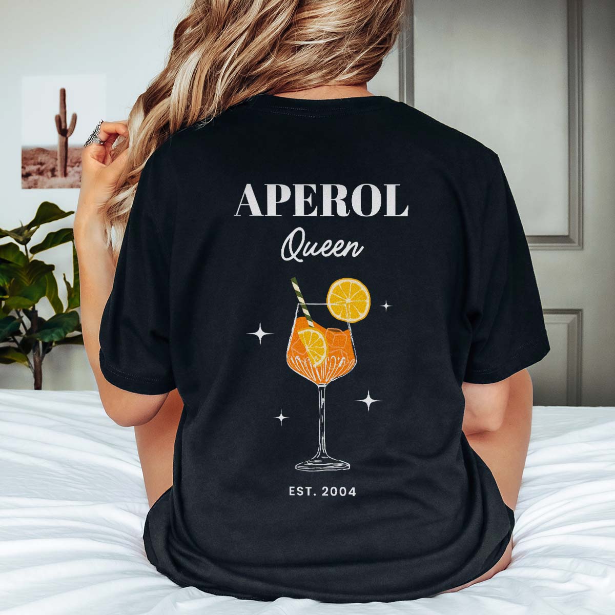 Image of Maglietta Personalizzata con Illustrazione Aperol Spritz e Testo