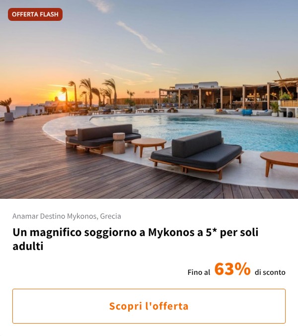 Un magnifico soggiorno a Mykonos a 5* per soli adulti