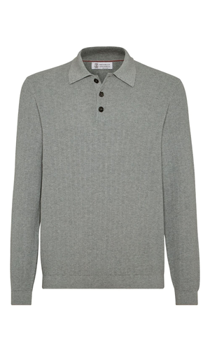 Cotton knitted polo