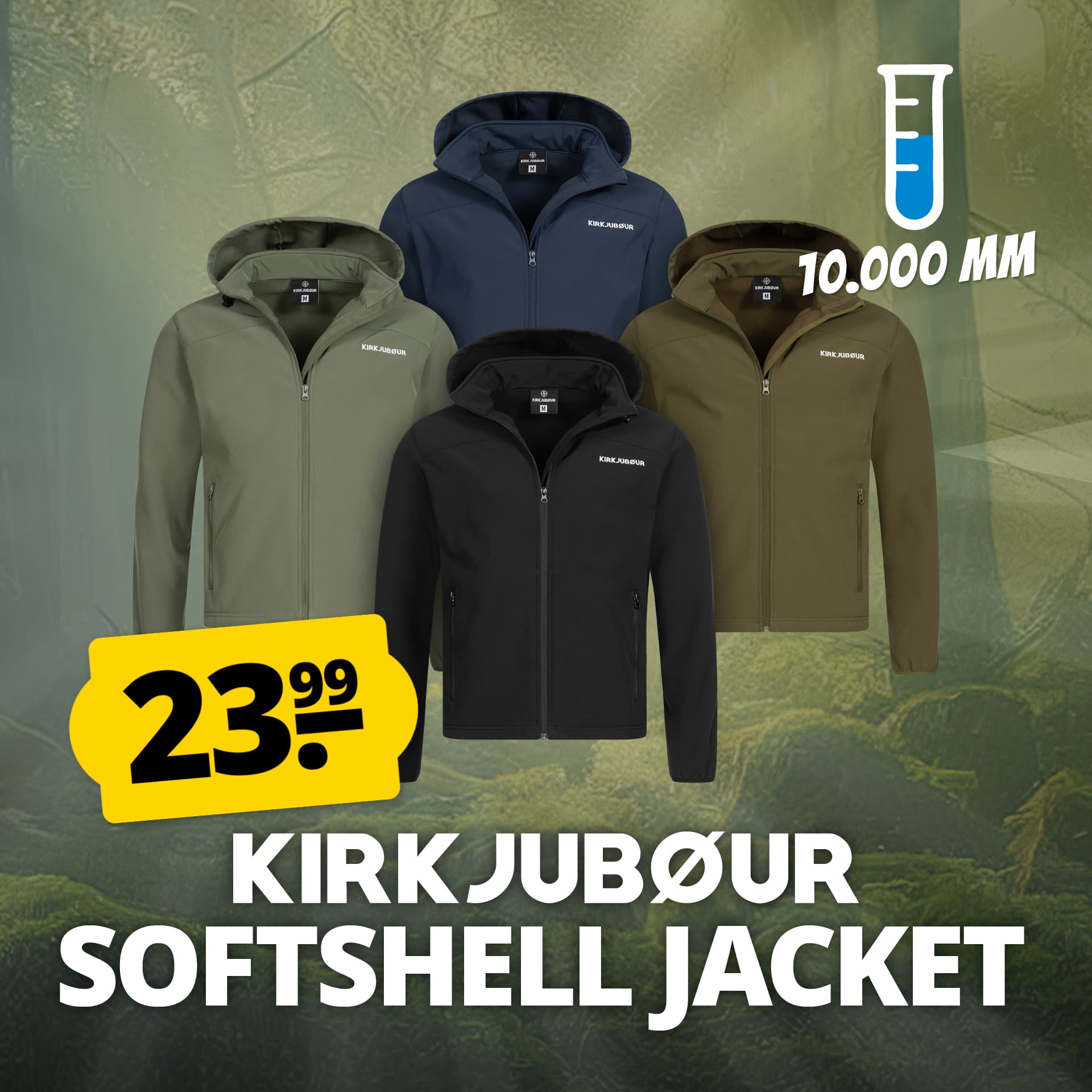 Kirkjubour hestur uomo giacca softshell 10.000 mm colonna d acqua