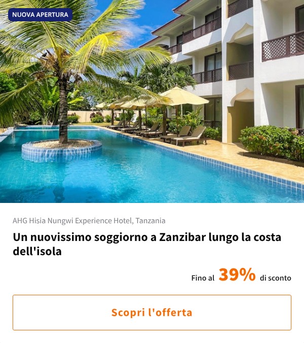 Un nuovissimo soggiorno a Zanzibar lungo la costa dell'isola