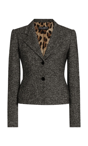 Wool single-breasted jacket