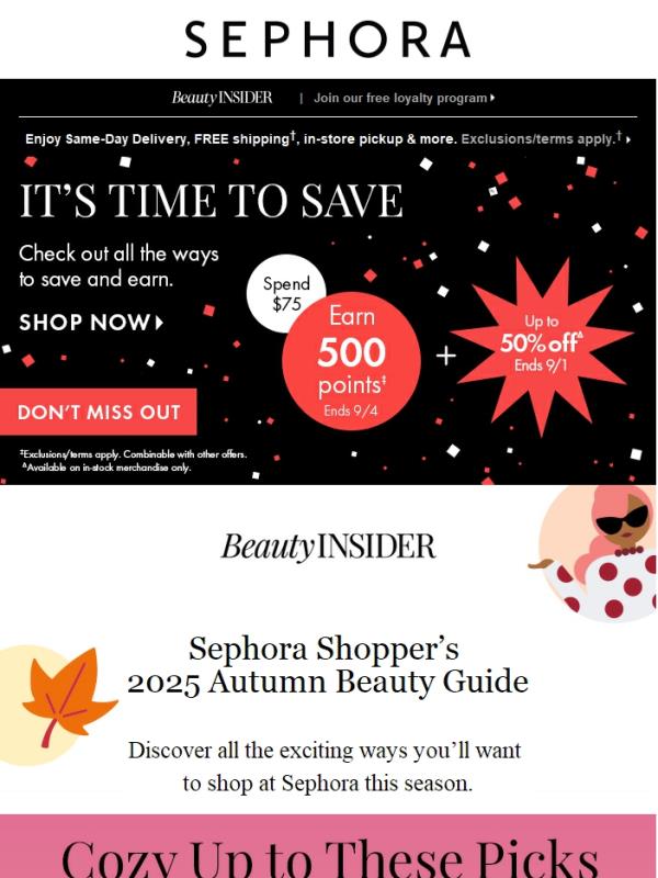 Don’t miss out! Take 50% off select beauty 😘