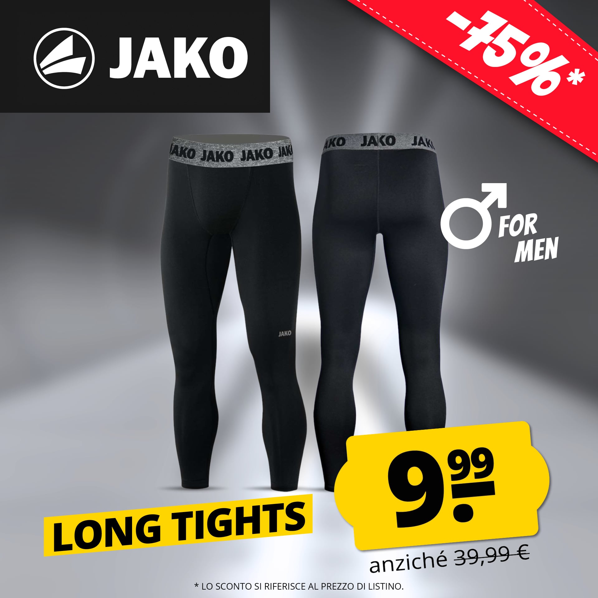 Jako long tight uomo pantaloni funzoinali