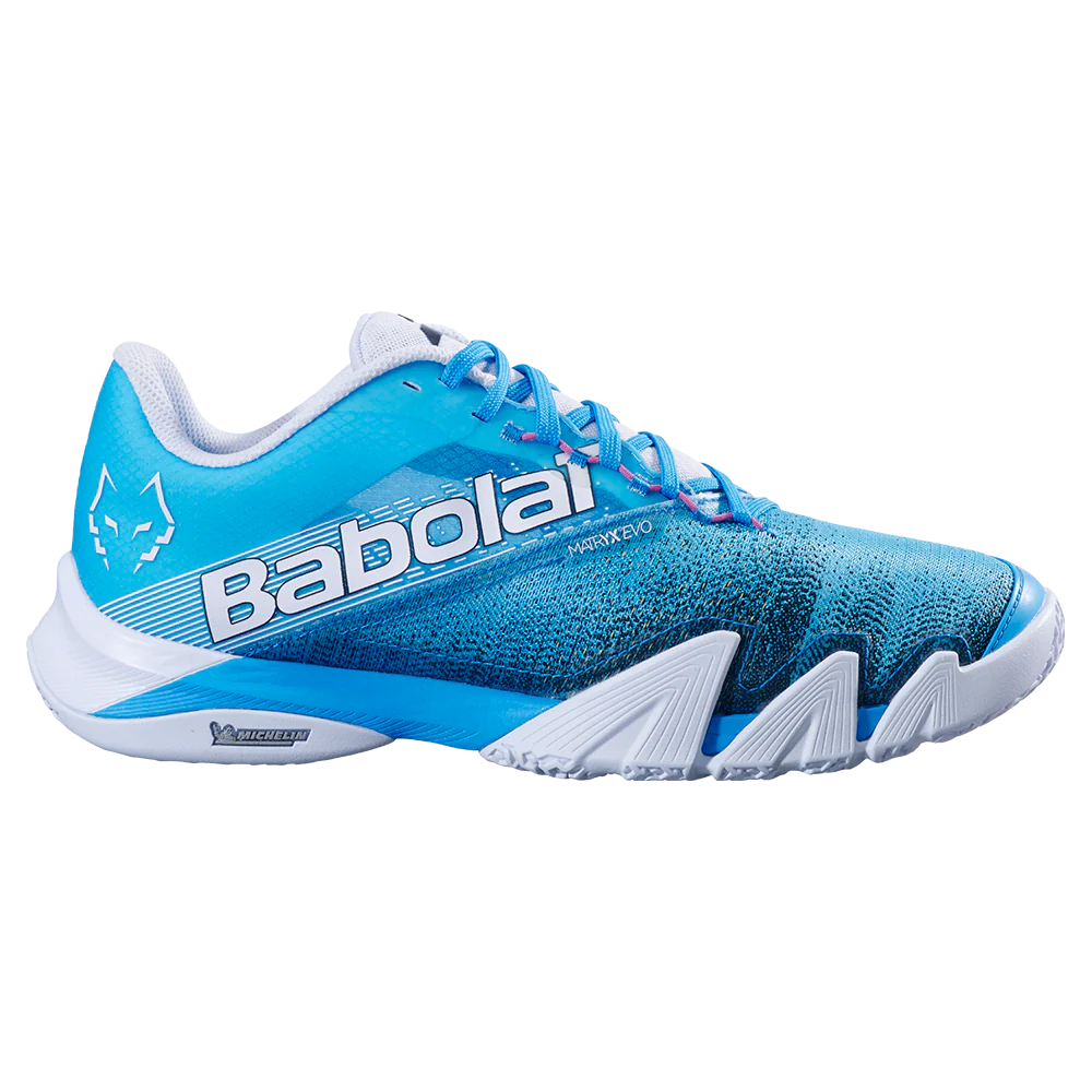 Image of BABOLAT JET PREMURA 2 Men Azul/Blanco SS25 JUAN LEBRON (Zapatillas)