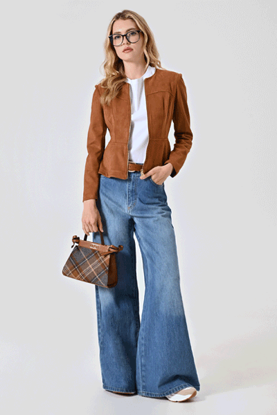 Jeans Wide Leg Lavaggio Medio