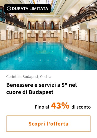 Benessere e servizi a 5* nel cuore di Budapest