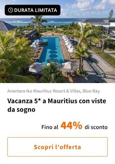 Vacanza 5* a Mauritius con viste da sogno