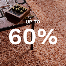 Up to 60% on living room rugs