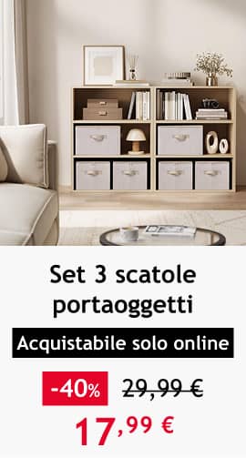 set 3 scatole portaoggetti