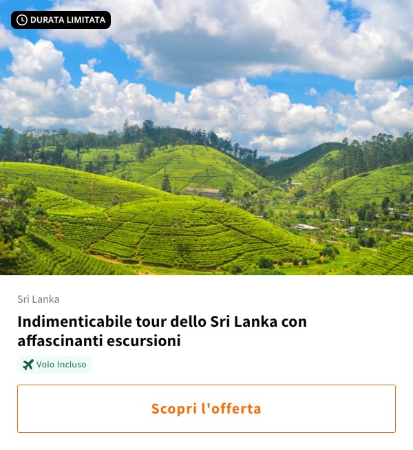 Indimenticabile tour dello Sri Lanka con affascinanti escursioni