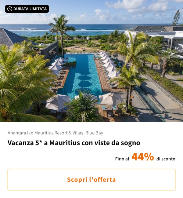 Vacanza 5* a Mauritius con viste da sogno