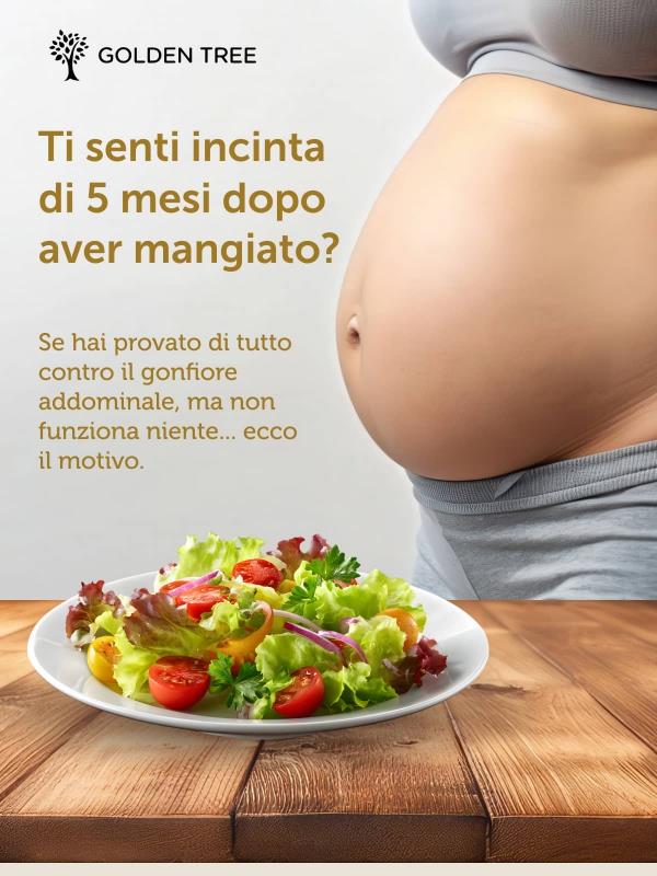 Ti senti incinta di 5 mesi dopo aver mangiato?