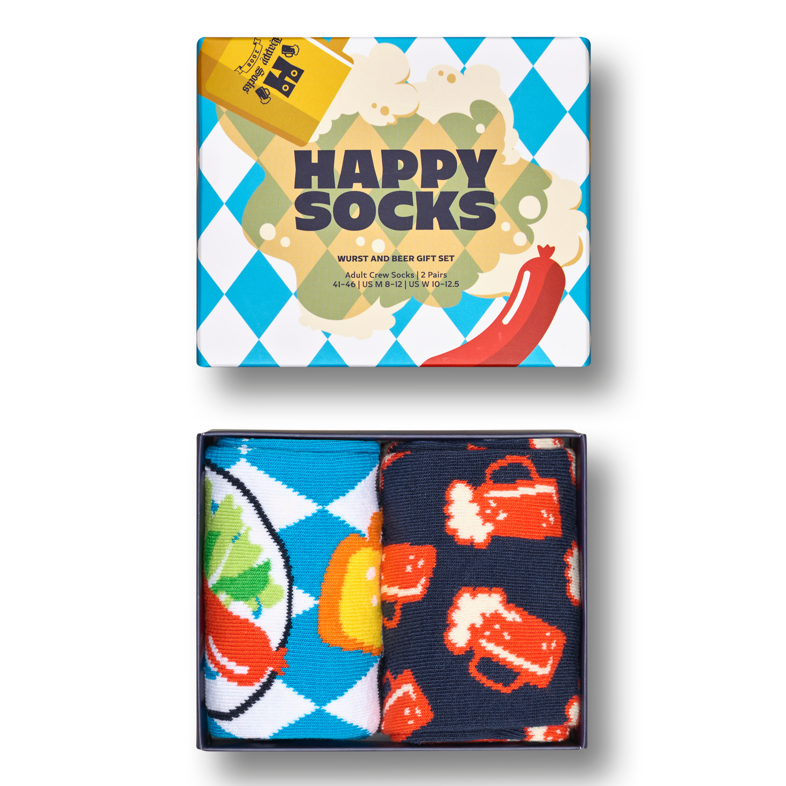 2-Pack Wurst And Beer Socks Gift Set