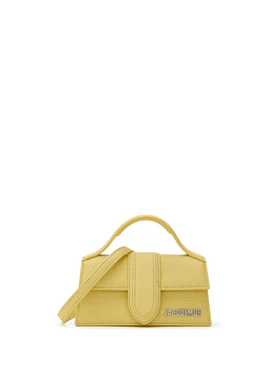 Borsa Le Mini Bambino in Pelle Martellata Gialla Jacquemus