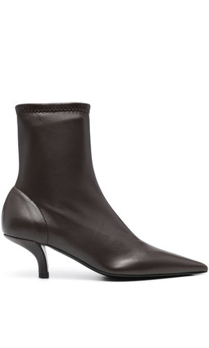 Leather heel boots