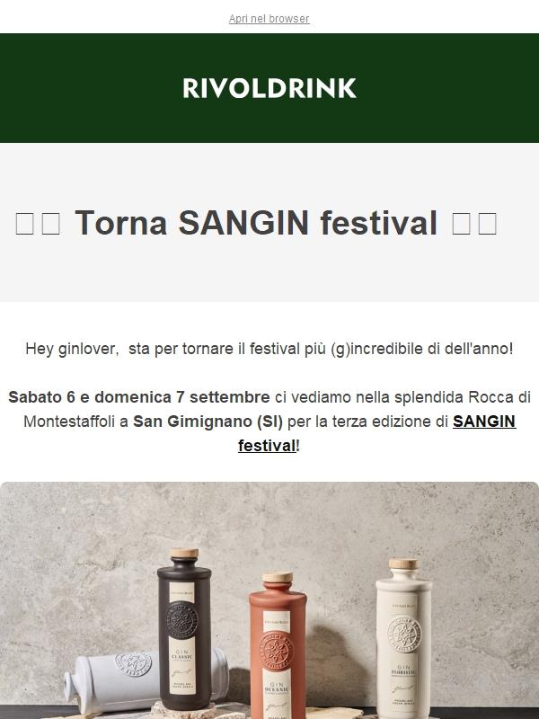 🍸️Torna Sangin, il festival del gin!