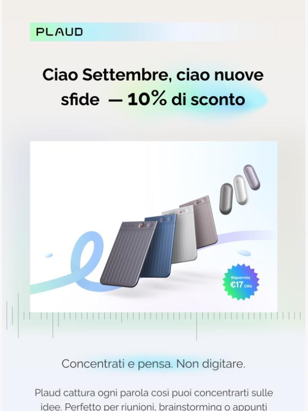 🍂 Ciao Settembre — Appunti intelligenti con -10%