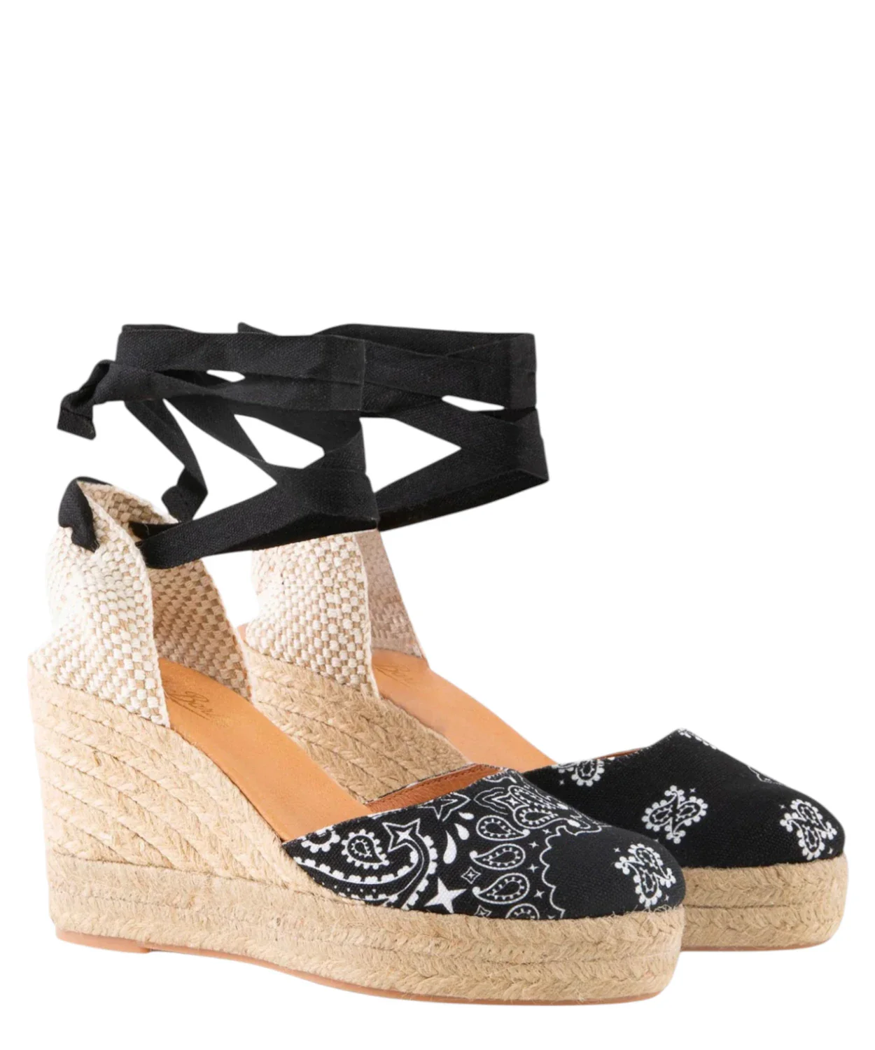 Image of Espadrillas con zeppa alta e laccio alla caviglia