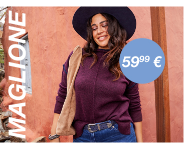 Maglione a righe dal taglio oversize con maniche lunghe e collo alto
