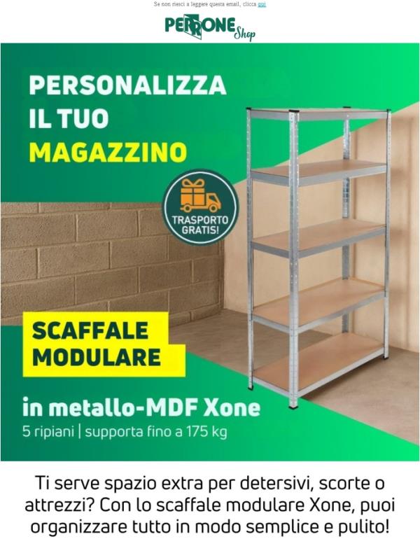 💪🏻 PIÚ SPAZIO, MENO STRESS! Ci pensa lo scaffale modulare Xone!