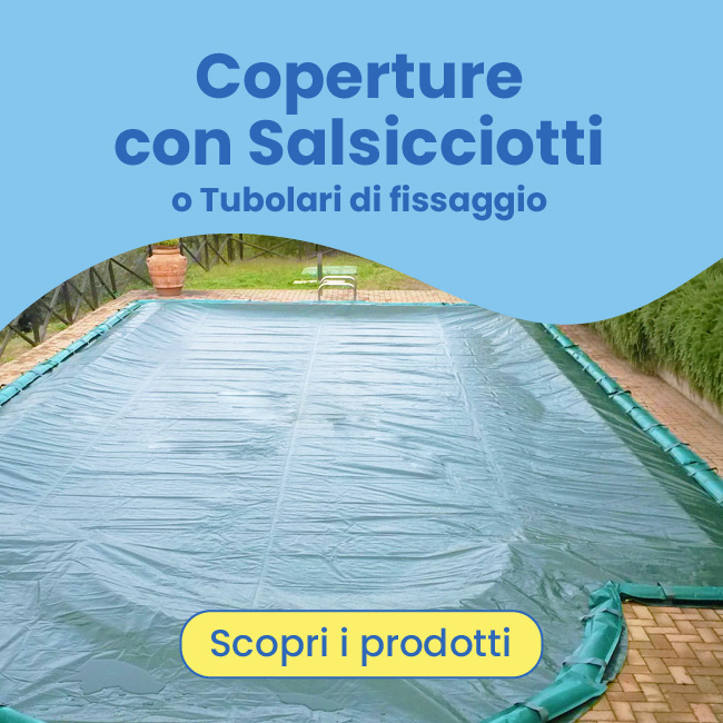 coperture con salsicciotti o tubolari di fissaggio