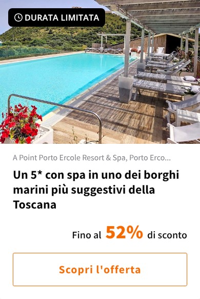 Un 5* con spa in uno dei borghi marini più suggestivi della Toscana