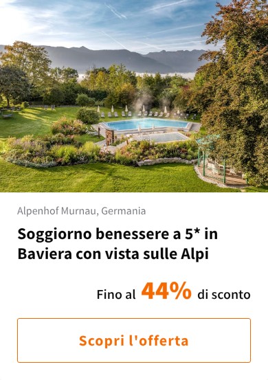 Soggiorno benessere a 5* in Baviera con vista sulle Alpi