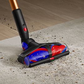 La spazzola Dyson All Floor Cones Sense adatta automaticamente la potenza di aspirazione in base al tipo di pavimento
