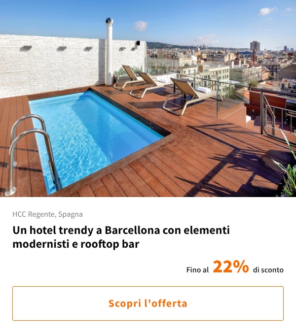 Un hotel trendy a Barcellona con elementi modernisti e rooftop bar