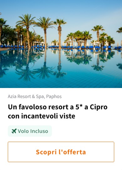 Un favoloso resort a 5* a Cipro con incantevoli viste