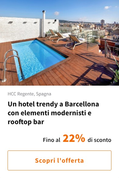 Un hotel trendy a Barcellona con elementi modernisti e rooftop bar