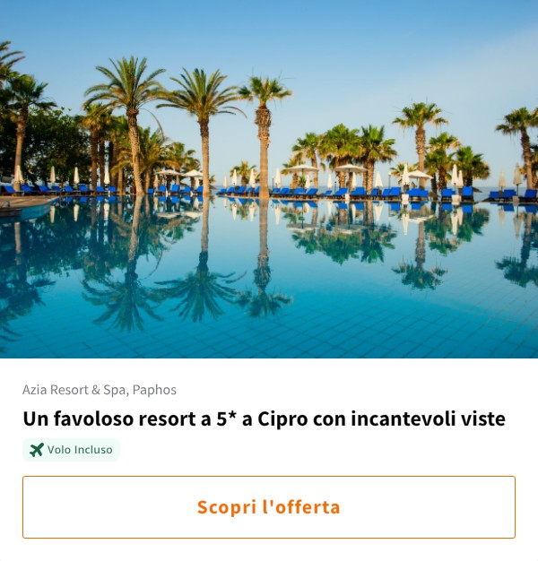 Un favoloso resort a 5* a Cipro con incantevoli viste