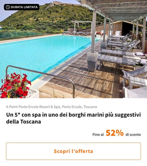 Un 5* con spa in uno dei borghi marini più suggestivi della Toscana
