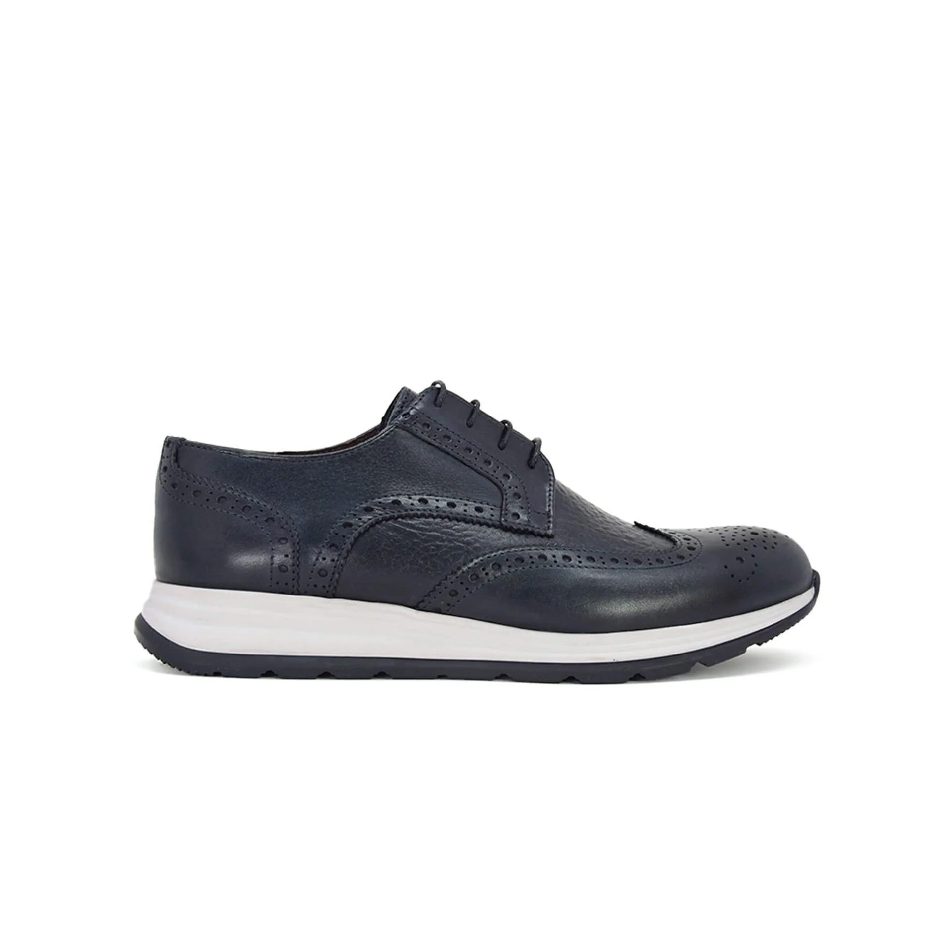 Image of Stringate da uomo in pelle blu - Giuseppe