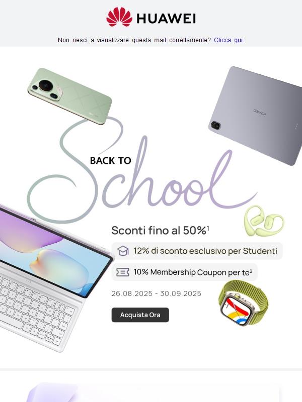 📚⚡ Huawei Back To School: sono arrivate le nuove offerte lampo!