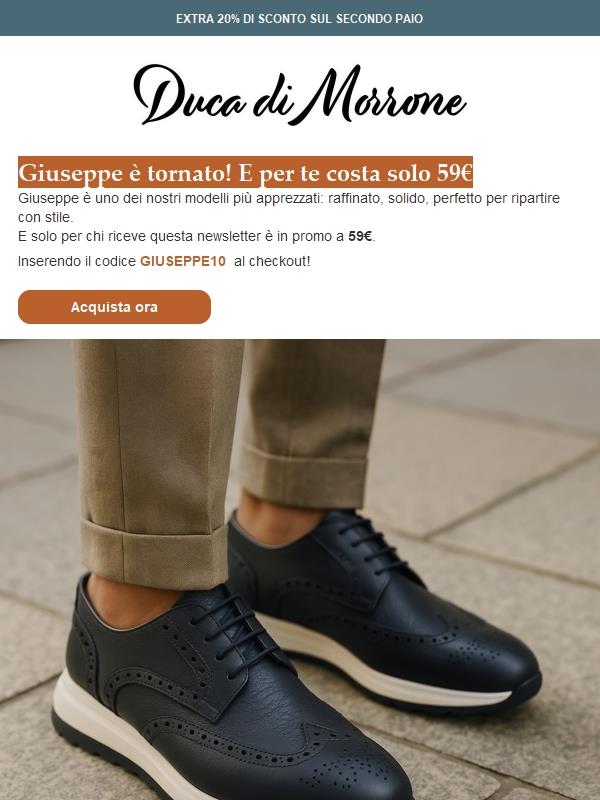 Giuseppe è di nuovo disponibile a soli 59€!