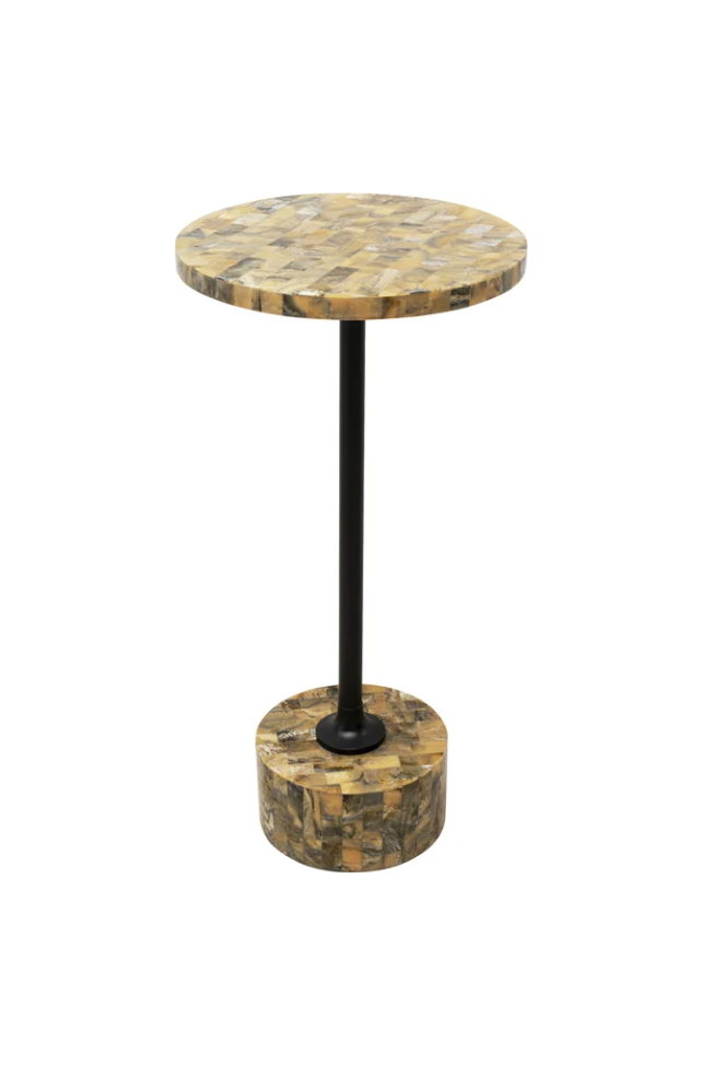 Tavolino d'appoggio Domero Mosaic grigio Ø25cm