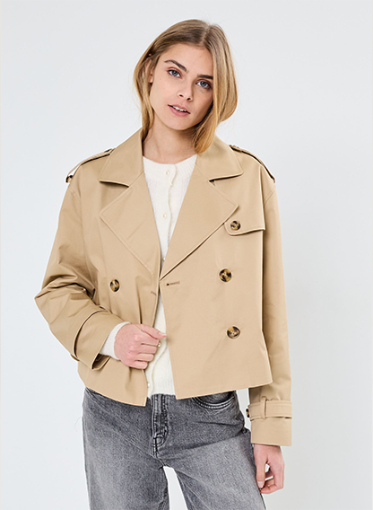 MADE BY Trench-coats Veste - TRENCH-COURT femme beige