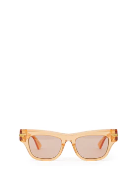 Occhiali da Sole in Acetato Riciclato Arancione Bottega Veneta
